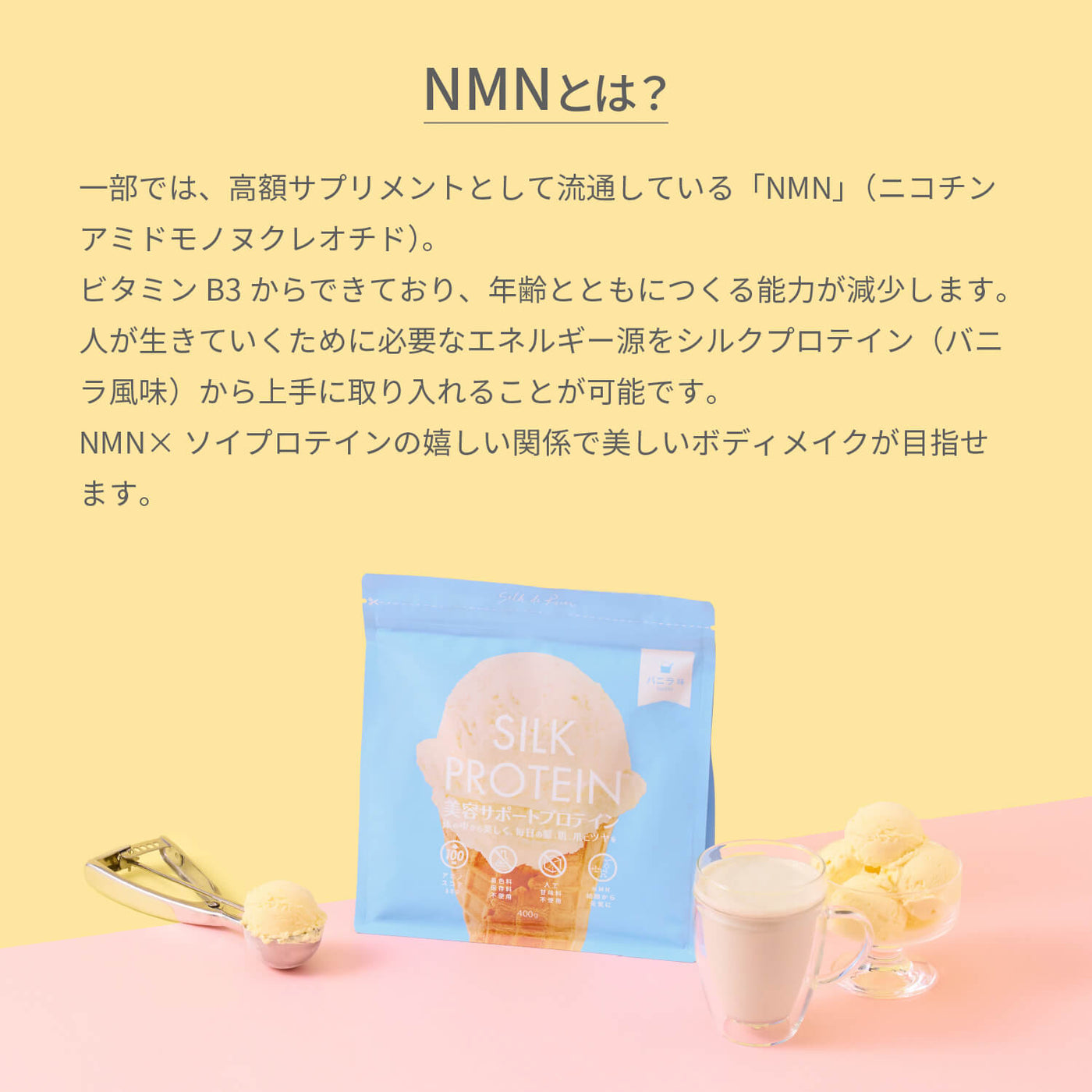 シルクプロテイン (バニラ風味)_
