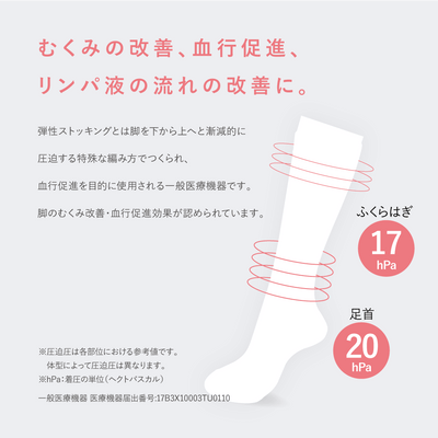 チビガリアーノ 弾性ストッキング（ひざ下ハイソックス丈）